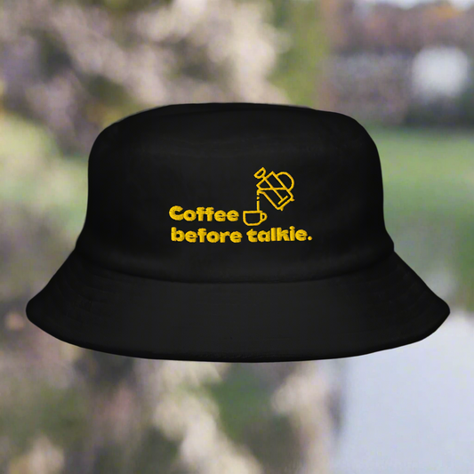 Unstructured terry cloth bucket hat