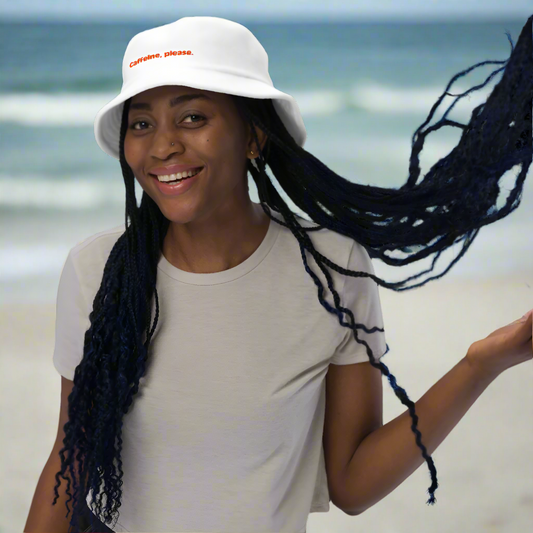 Unstructured terry cloth bucket hat