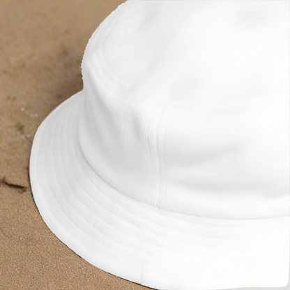 Unstructured terry cloth bucket hat